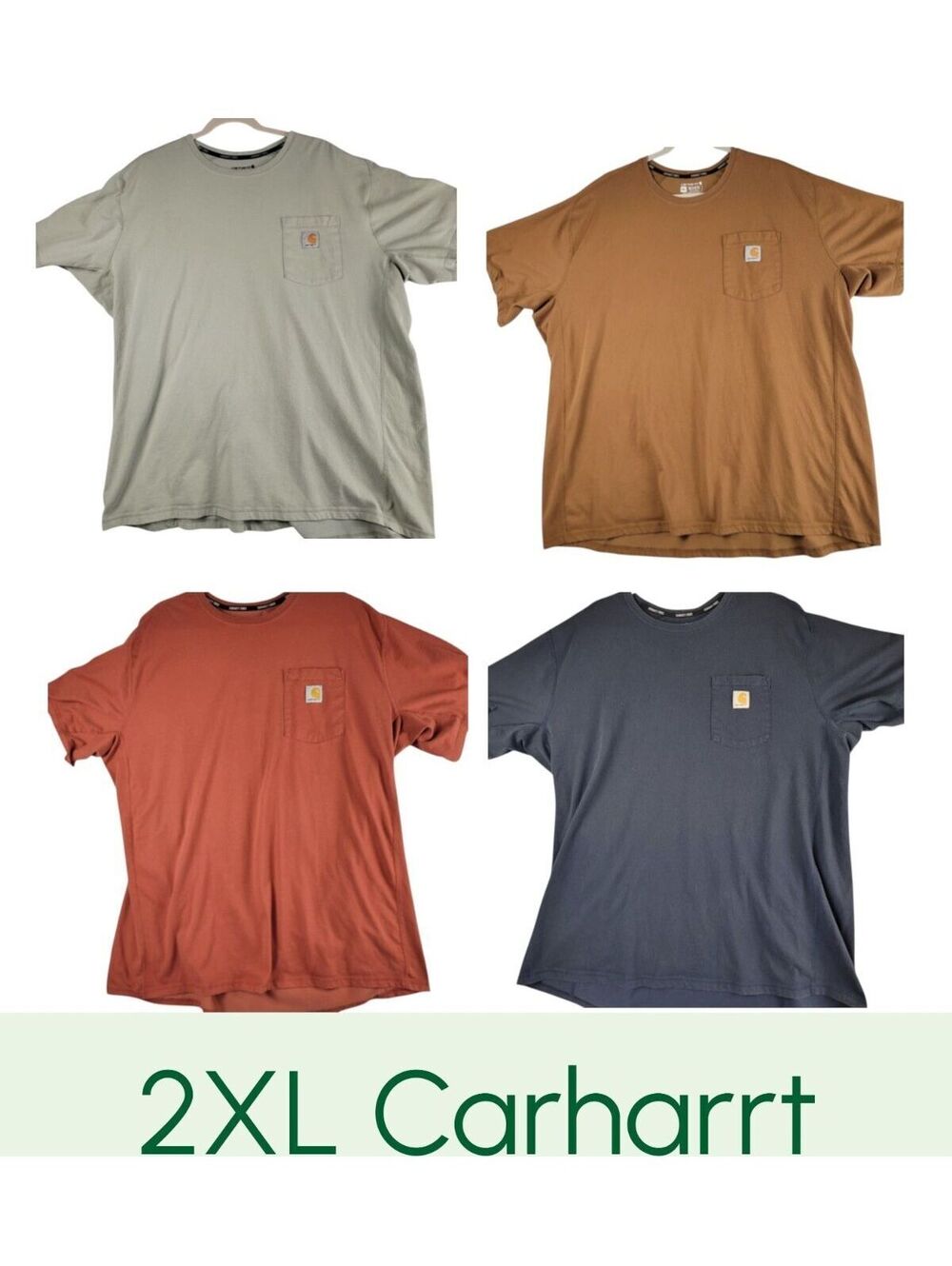 Carhartt Force Relaxed Fit Lot Of 4 T-Shirts 2XL Workwear Utility Cotton